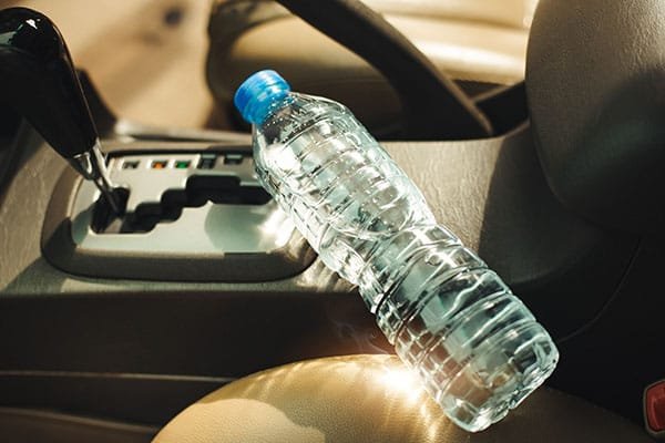 Warning Leaving bottled water in your car could start a fire 1